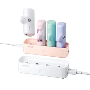 iWALK LinkPod Series USB Charging Dock - 4 USB Type-C Ports, 10W Output Universal Charger with Protection, Includes Cable (White), for 4500mAh/4800mAh/5000mAh Power Banks, Mobile/Cellphone/Portable Devices, Home Use,summervibes outdoorfun