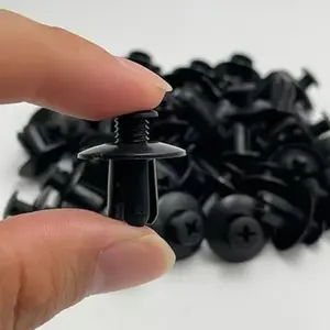 200PCS Car Clips for Hole Plastic Rivets RetainerFender Push Pin Fastener Bumper-a total of 6sizes Automotive Accessories Truck Detailing Custom Decor Carbon clavicular car clip