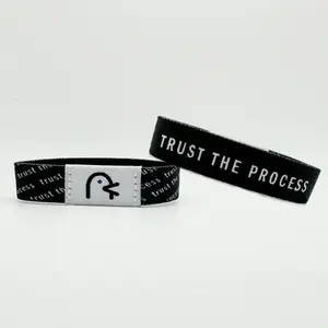 Trust The Process Adjustable Woven Wristband Minimalist Motivational Sports Bracelet for Daily Use Men