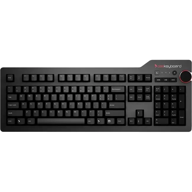 Das Keyboard 4 Professional Mechanical Keyboard with Clicky MX Blue Switches, Model DASK4MKPROCLI, Clicky Switches