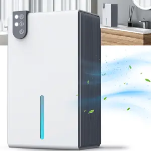 Portable dehumidifier, great for bedrooms, basements and garages, for high humidity or very humid areas, White