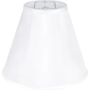 White Bell Lamp Shades Medium lamp shade for Table Lamp 6"Top x 13"Bottom x 9.8"High(Spider)Traditional Lampshades for Table & Bedside Lamp -Replacement Lampshade,Assembly Required -Handmade