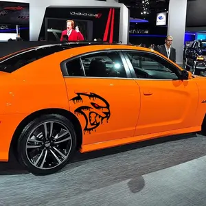 2-piece Car Decoration Stickers Set Racing Motif Body Stickers Waterproof Wear-resistant for Cars SUVs and Other Vehicles