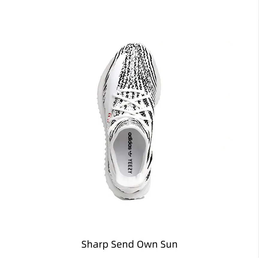 White Black Zebra Stripe Knit Running Sneakers Breathable Lightweight Cushion Casual Walking Shoes For Men Women