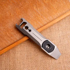Multifunctional Pry Bar Titanium Manual Tool, Multipurpose Tool, Versatile Tools, Portable Bottle Opener with Hidden Screwdriver, Essential Handheld Repair Kit, Portable Repair Tools