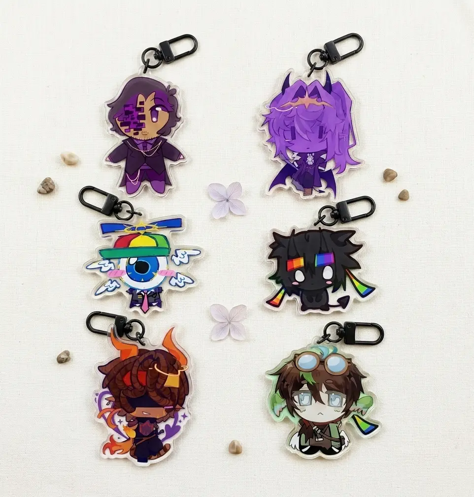Unstable Four Universes Minecraft Acrylic Keychain, Universe MCYT Yt Translucent Acrylic Keychain, Durable, Perfect For Bags, Keys, Or Gifts