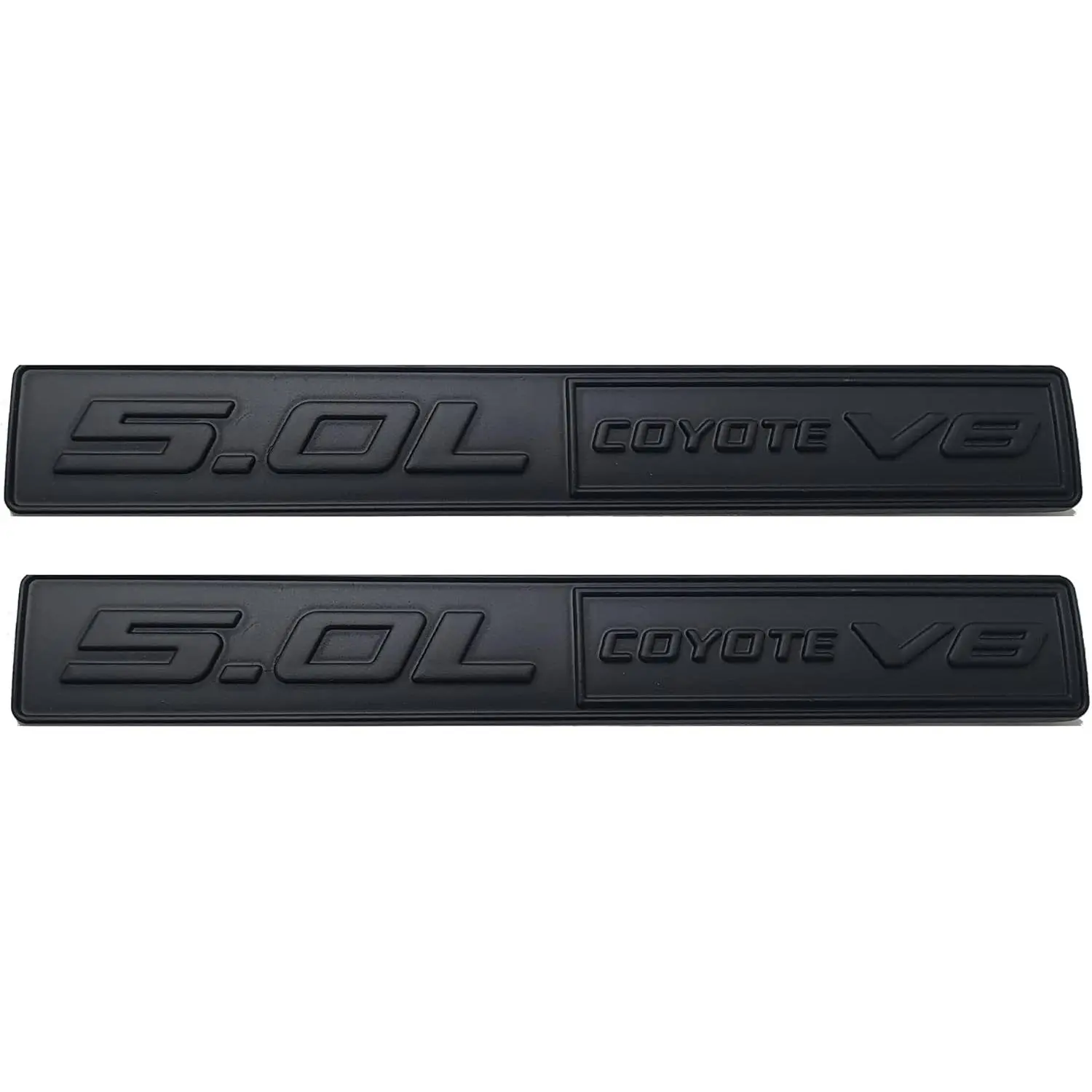 2pcs 5.0L Coyote v8 Emblems 3D Engine Trunk Badge Decals Stickers Compatible for car (Black)