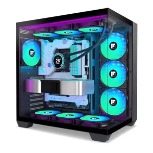TechGlow RGB Gaming PC Case - 28 LED Fans, Customizable RGB Lighting, Gaming Setup Accessories for Boosted Performance & Sleek Aesthetics