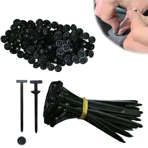 100PCS Nylon Universal Cable Tie Buckle, 2025 New Heavy Duty Self-Locking Nylon Zip Ties Holder, Multipurpose Plastic Cable Ties Tool for Auto Repairing Quick Fix and Hole Fastening