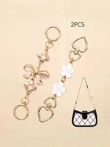 2pcs Bag Chain Extender, Fashion Multifunctional Handbag Extension Chain, Metal Material, Replaceable for Shoulder Bags and Crossbody Bags