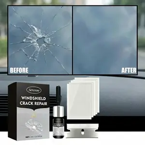 Car Windshield Crack Repair Kit – Fast Glass Repair Resin for Chips, Bullseye Damage & Scratches – DIY Windscreen Repair Solution for Clearer Visibility and Long Lasting Protection