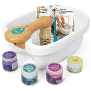 New Model Powerful Detox Ionic Foot Bath Machine with Basin, Wrist Band, Powerful New Array,  3pcs Epsom Salt for Upgrade Salon Detox Spa, Body Relaxation Massager homemassager