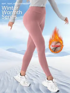 Women's Winter Warm Leggings, Plush Lined Thermal Yoga Pants for Cold Weather Workout & Casual Wear