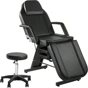 Facial Chair, Tattoo Chair Massage Bed With Hydraulic Stool For Professional Massage Facial Lash Beauty Spa Lash Bed, Massage Bed, Salon Equipment, Beauty Bed, Salon Furniture, Lash Table