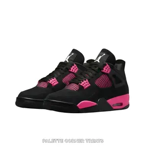 Black Pink Suede Mid-Top Retro Basketball Shoe | Bold Pink Colorway Streetwear Sneaker