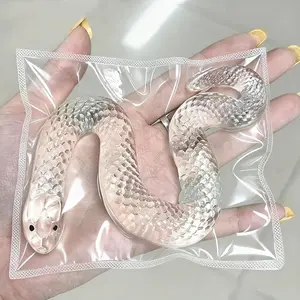 1pc Taba Squishy New Hot Transparent Snake Head Clip Toy/Pop Fidget Toy, Made of TPR Material, Soft Touch Slow Rebound, Decompression Squeeze, As a Desktop Ornament (Prank Gift), Stress Relief/Relaxation Tool