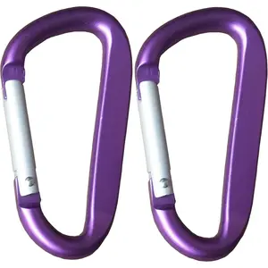 Cute Carabiner Clip, 3" Aluminum Alloy Caribeener D Ring, Spring Snap Hook for Keychain Clip Multifunctional Hiking Lightweight Travel