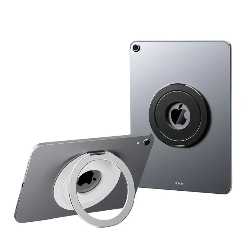 Moiuyrt Summer Sale 360 Foldable Magnetic iPad Ring Stand, Universal Tablet Ring Stand, Adjustable 180° Rotatable Holder, Compatible with iPad Air/Pro/Mini, Hands-Free for Work & Streaming Online Classes & Content Creation Computer Smartphone Folding