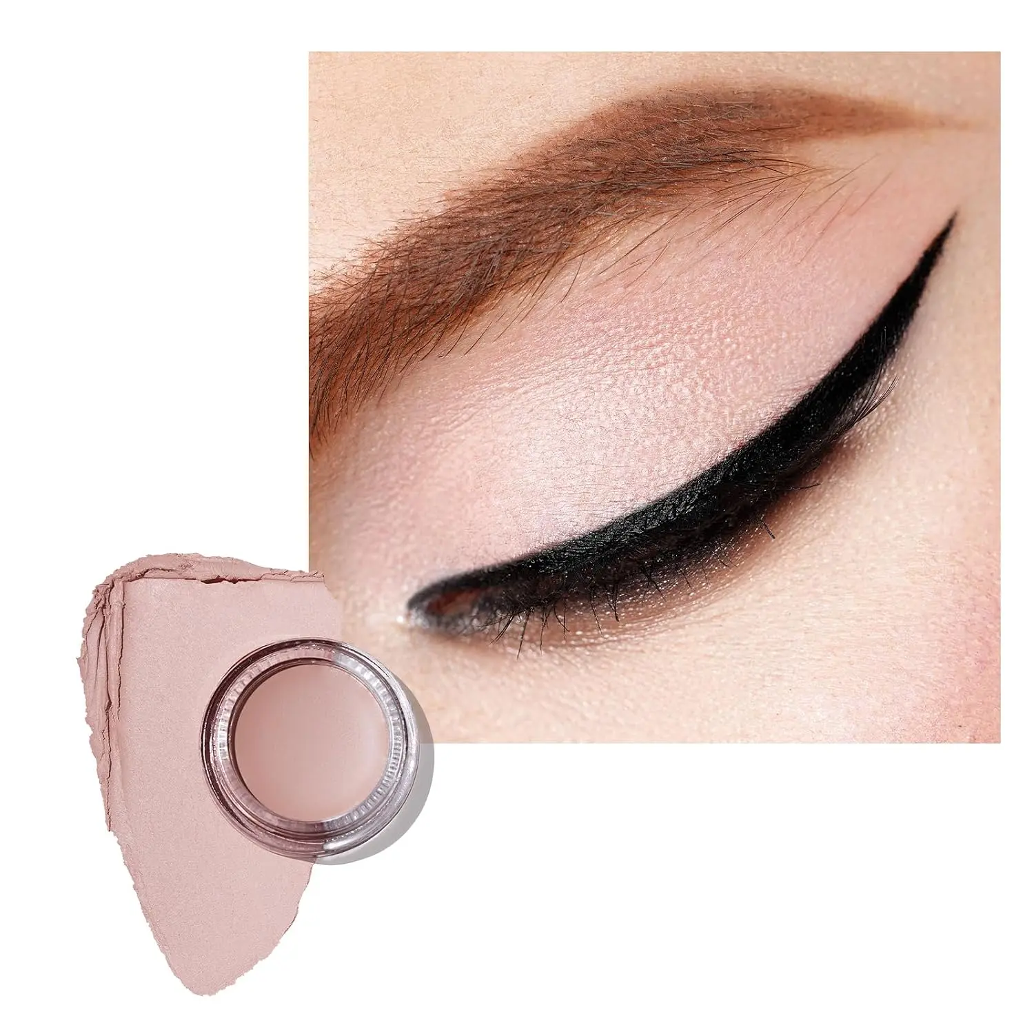 Matte Eyeshadow 3-in-1 Eyeshadow Nude Eye Primer&Eyeliner Highly Pigmented Waterproof Smudge-proof Long Lasting Wear Smooth&Blendable Formula for Natural Look,Vegan & Cruelty-Free,CM02