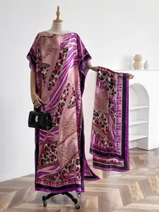 Women's Leopard Print Long Sleeve Kimono & Bandana Set, Casual Open Front Outerwear & Square Scarf Set for Beach Vacation, Ladies Clothes Accessories for All Seasons