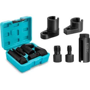 5 count O2  Sensor Socket Thread Chaser Set, 3/8" 1/2" Drive x 7/8" 22mm  Sensor Remover O2 Sensor  Kit