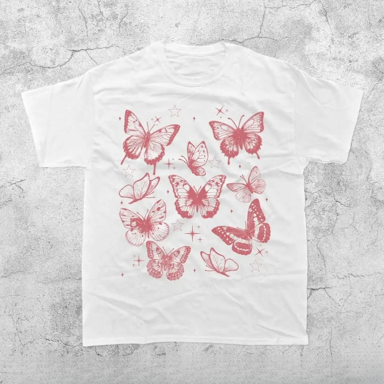 Vintage Butterfly Graphic Tee Fairycore Y2K Boho Nature Lover Shirt Gift