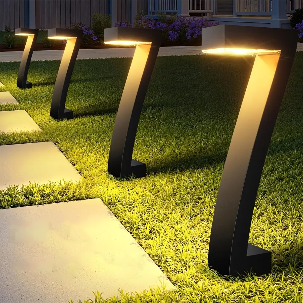 4-Pack Solar Pathway Lights for Outdoor Walkways, Bright LED Solar Garden Lights, IP65 Waterproof, Solar Landscape Lights for Courtyards, Driveways & Walkways