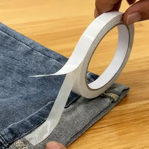 Iron-On Hem Tape - Double Sided Fusible Bonding Web - No Sew Fabric Adhesive Roll for Hemming Jeans, Pants, Curtains, and DIY Crafts - Extra Long 1cm x 10m (White)