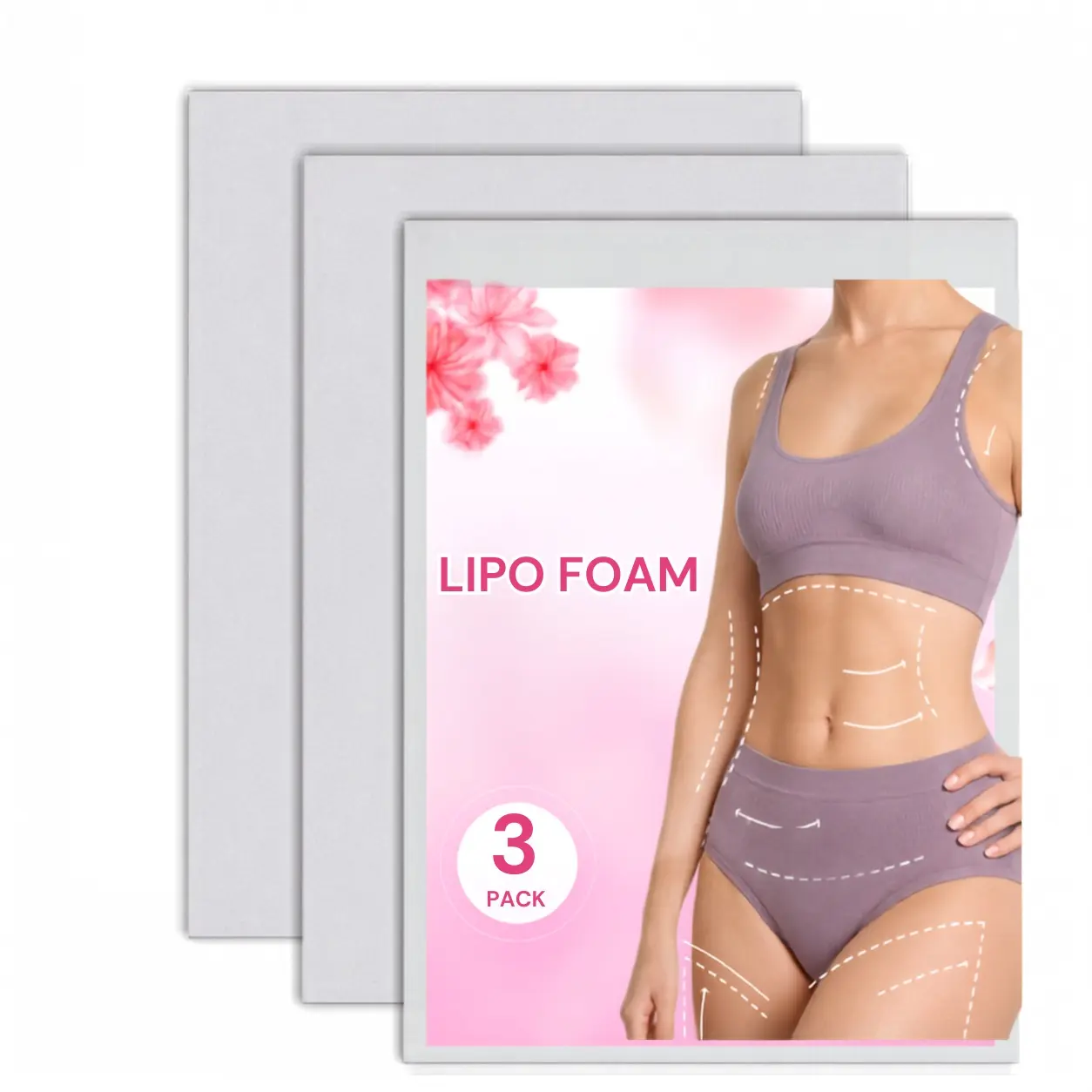 High Density Lipo Foam Pads, Latex-Free Soft Contour Foam, Trim-to-Fit Compression Foam Pads for Abdominal Support