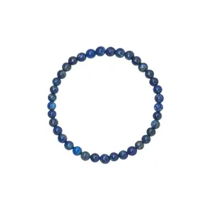 Blue Friendship Bracelet Lapis Lazuli Stone Beaded Bracelet 4mm Blue Lapis Gemstone Stretch Healing Bracelet Boho Style Gift for her, gift for him