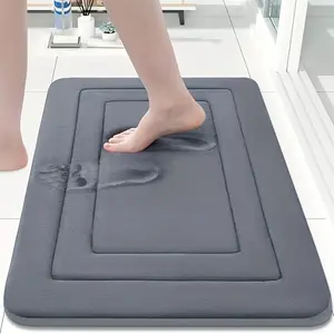 Memory Foam Bath Mat, Shower Rugs, Vintage Absorbent Non-Slip Rug, Absorbent Foot Mat, Waterproof Long Strip Floor Mat, Comfortable Standing Pad for Living Room, Bedroom, Bathroom, Kitchen, Office