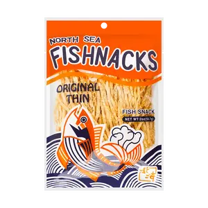 NORTH SEA Original Cod Fish Jerky Snacks, 56.7g - Savory Seafood Bites for On-the-Go Snacking