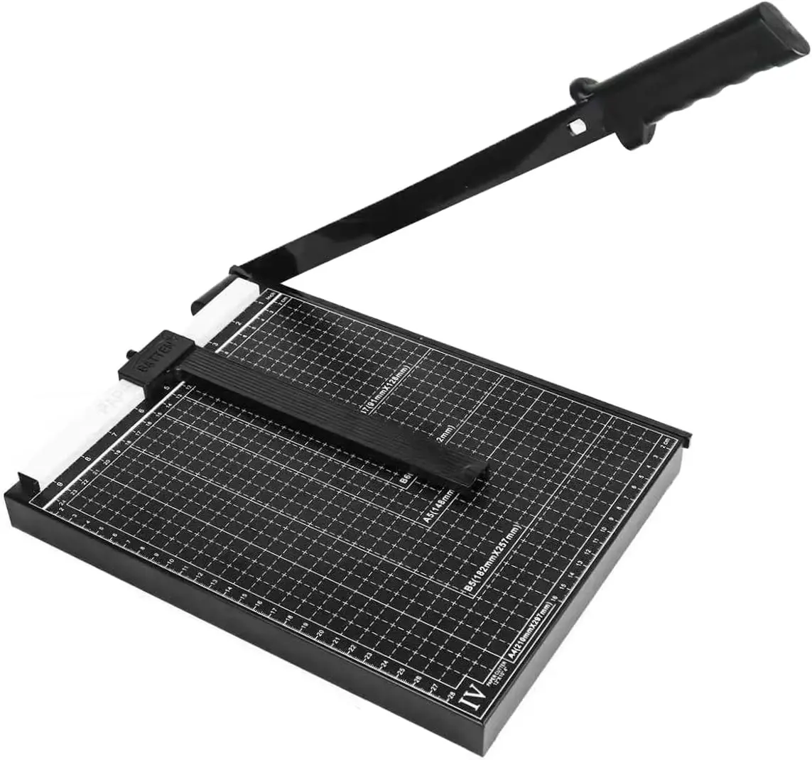12 Inch Guillotine Paper Cutter, Heavy Duty Trimmer with Safety Guard