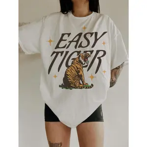 Easy Tiger Tee, Trendy aesthetic graphic tee, vintage inspired graphic tee
