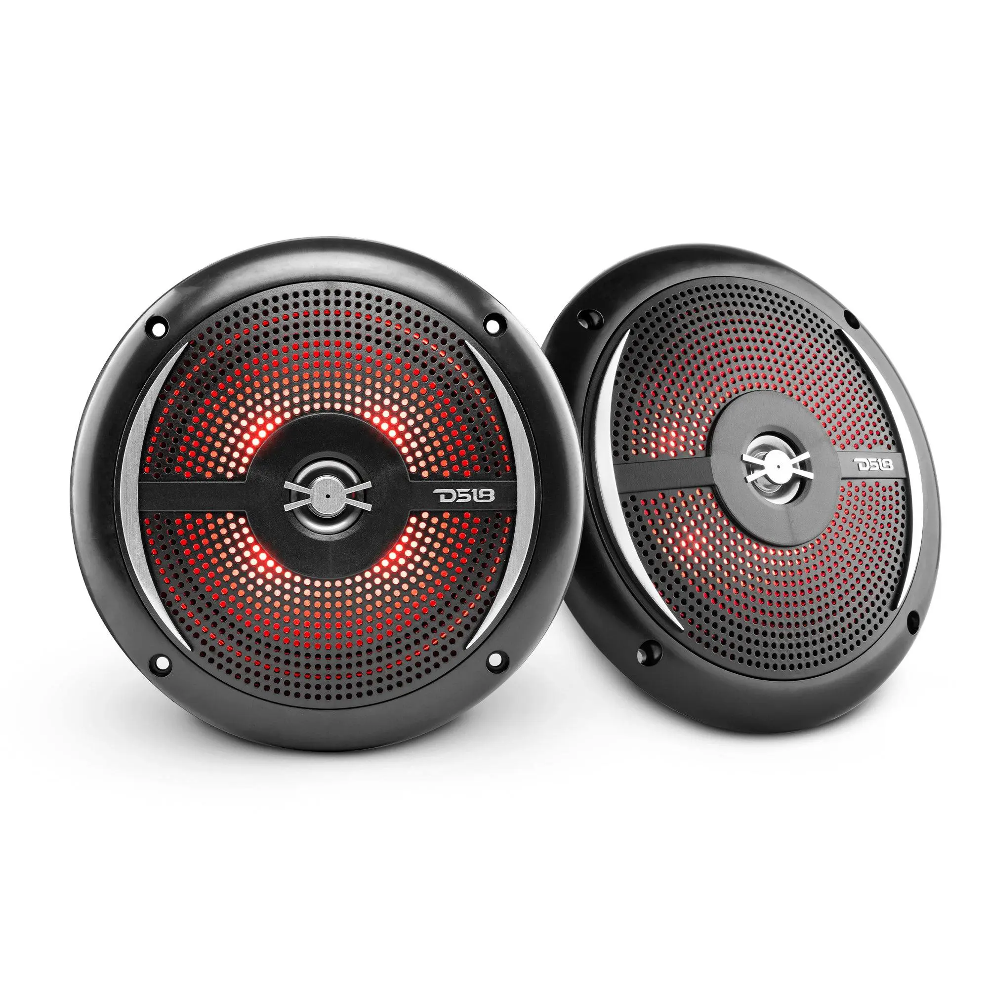 DS18 HYDRO NXL-6SL - 6.5" 2-Way Marine Slim Car Audio Speaker, Ideal for Boat Cabin Use, Compatible with Aftermarket Stereo Head Unit Installations, LED Lights Ready, Car Audio Installation