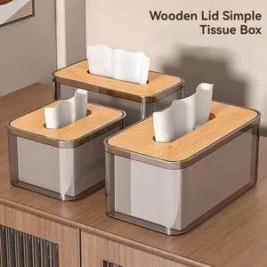 Tissue Box, Multifunctional Tissue Box, 1 Count Clear Tissue Storage Box, Tissue Holder, Home Organizer for Living Room, Bedroom, Bathroom, Kitchen