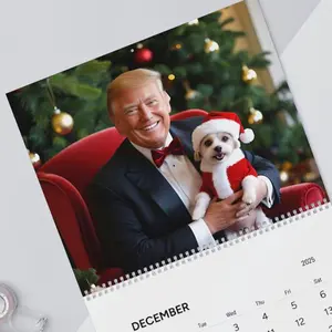 Trump and Dog Calendar, Trump for President , 2025 Donald Trump MAGA Calendar, Supporter Funny Gift,MAGA 2025 Calendar