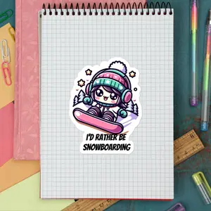 sport - i'd rather be snowboarding sticker
