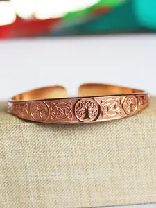 Women's Copper, Pure Copper No-Coated Cuff Bangle, Fashionable Bangle, Adjustable Bangle, Ideal for Daily Wear & Party Gifts, Perfect Holiday Present