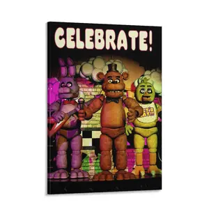 Interesting Fox Posters, Five Nights Freddy'S Posters, Five Nights On Freddy'S Celebration Wall Posters, High-Definition Canvas Posters, Cool Bedroom Aesthetic Art Posters, Retro Posters, Movie Posters, Wall Decorations, Retro Wall Art