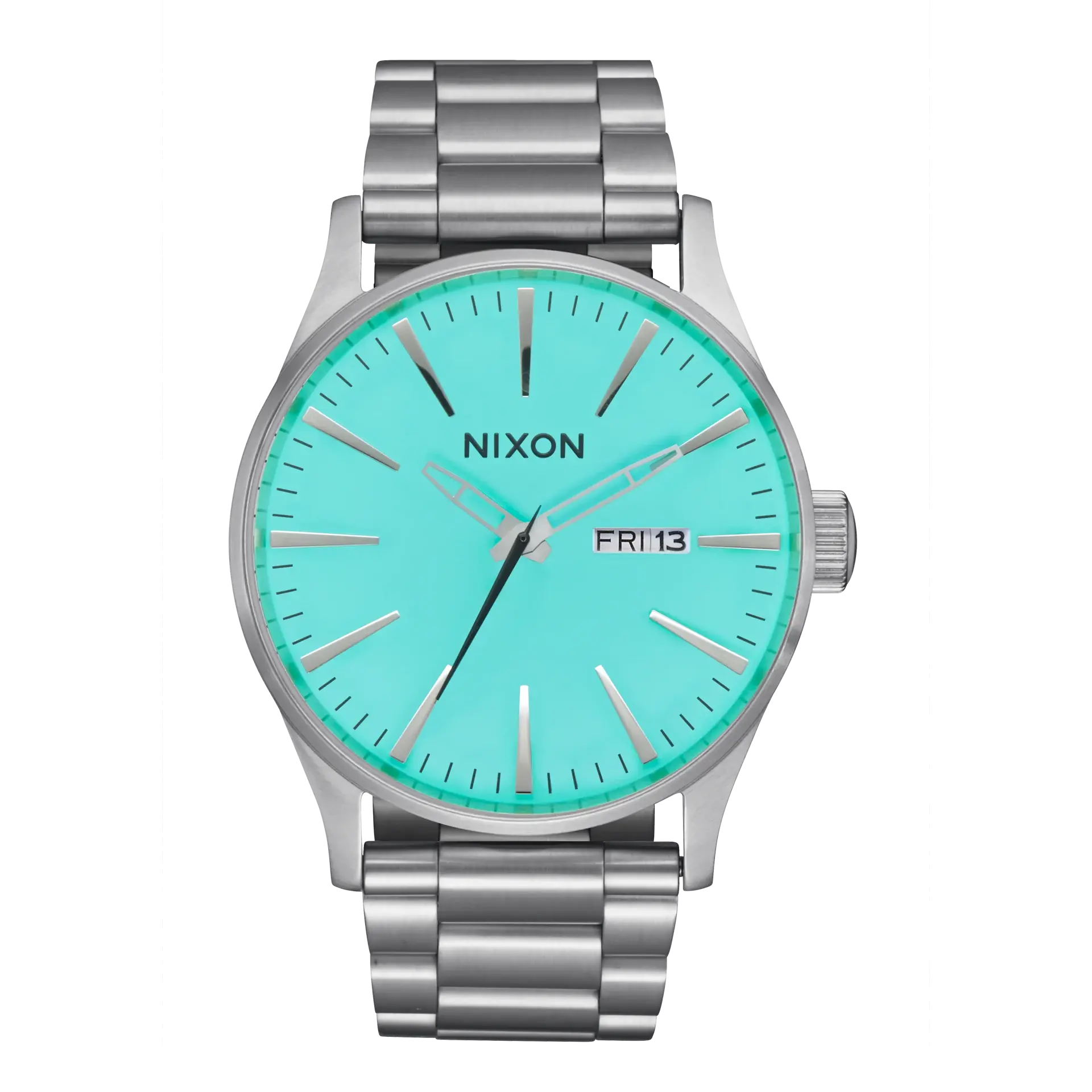 Nixon Sentry Stainless Steel Silver/Turquoise A356-2084-00