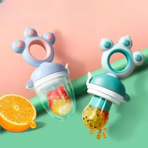 Cute Paw Design Rotating Push-Type Fruit Feeder, Silicone Fresh Food Feeder Pacifier, Baby Feeding Tool for Safe & Healthy Meals, Engaging, Fun, Easy to Clean