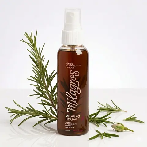 Milagros Tonic Herbal Anti-Hair Loss Serum - Alcohol-Free, Chemical-Free Rosemary Oil Root Enhancer, 110ml Compact Unisex Adults' Gentle Daily Scalp Drops for All Hair Types