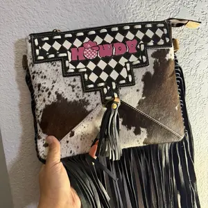 Howdy purses, genuine, leather, real cowhide