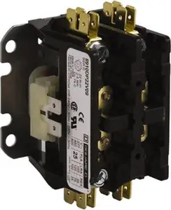 Square D 2 Pole, 30 Amp Inductive Load, 24 Coil VAC at 50/60 Hz, Definite Purpose Contactor Phase 1 Hp: 2 at 115 VAC, 5 at 230 VAC, 40 Amp Resistive Rating, CE, CSA, UL Listed 8910DP32V14