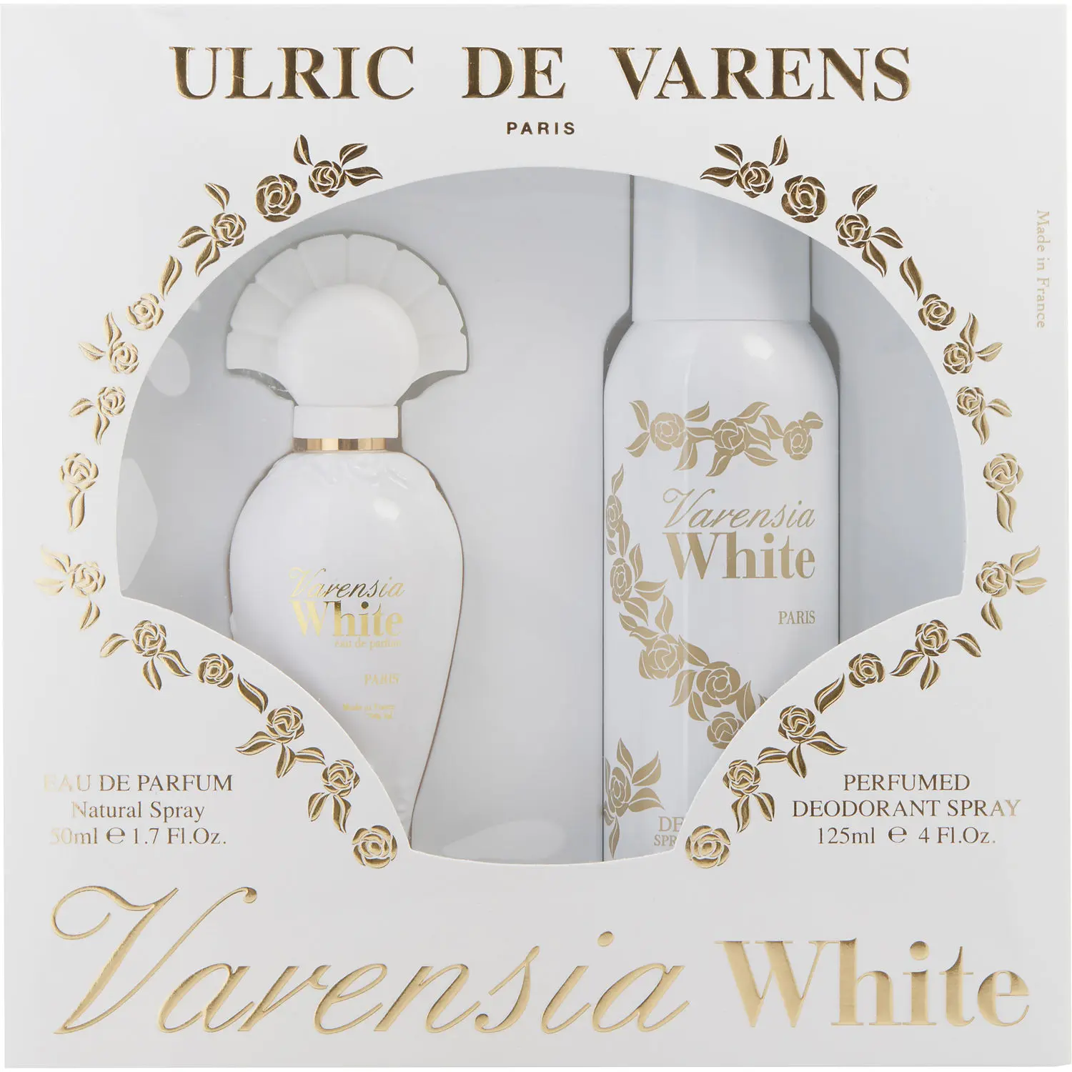 Varensia White Set-Eau De Parfum Spray 1.7 Oz & Deodorant Spray 4.2 Oz For Women