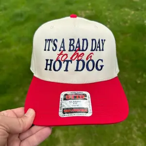 It’s a Bad Day to Be a Hot Dog Hat – Funny 4th of July Embroidered Trucker, Fun Graphics, Perfect Fit, Ultimate Comfort