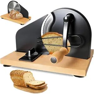 Bread Slicer for Homemade Sourdough Bread,Manual Slicer Making Tools,Adjustable Thickness Bread Knive  with Hand Crank for Sandwich with Scale Line & Suction Base, Stainless Steel