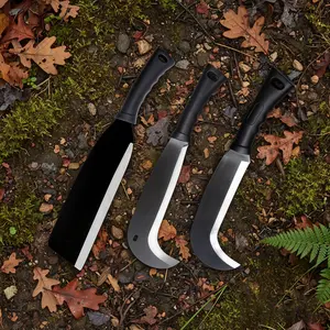 【Multi-functional Tool Set】 Weeding Sickle, Machete, Chopper, Brush Clearing Hand Sickle, Garden Tool with Carbon Steel Thick Blade, Gardening Machete for Yard Work