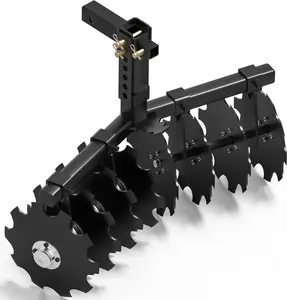 OEDRO 32" Cut Width Disc Plow Harrow with Universal 2" Receiver Mount for ATV/UTV, Black